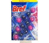 Bref Blue Aktiv Fresh Flowers WC block for hygienic cleanliness and freshness of your toilet, colours the water, 3 x 50 g, megapack