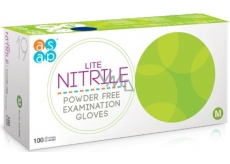 Asap Synthetic nitrile latex gloves disposable powder-free examination size M box of 100 pieces