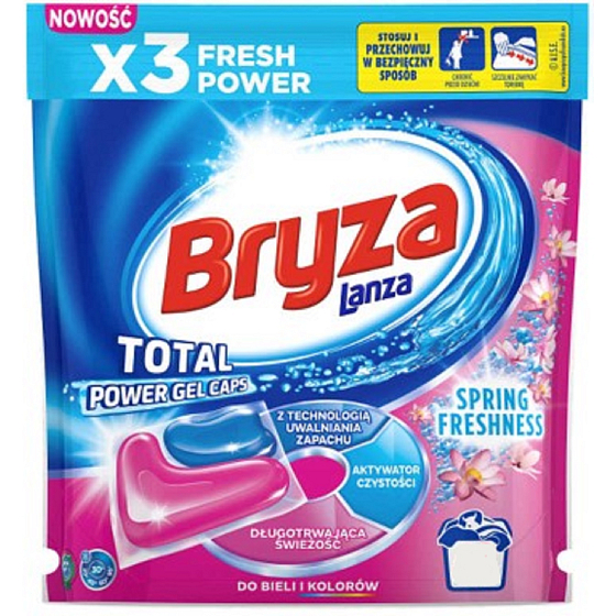Lanza Spring Freshness Power gel capsules for washing white and colored laundry 28 pieces