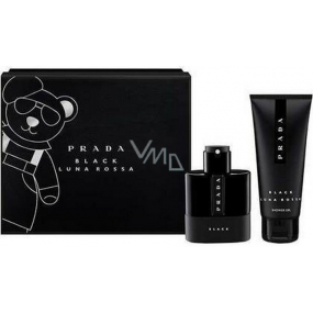 Prada Luna Rosa Black perfumed water for men 50 ml + shower gel 100 ml, gift set