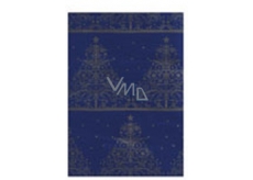 Ditipo Christmas wrapping paper luxury - dark blue gold ornaments 2 mx 70 cm