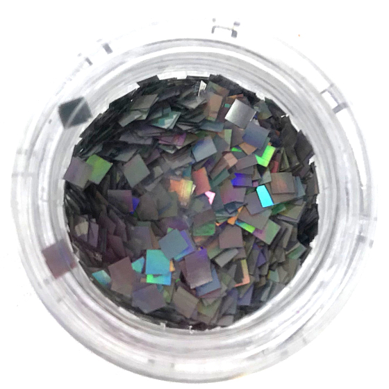 Professional Nail decorations squares silver 132