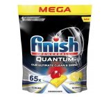 Finish Quantum Ultimate Lemon tablets for the dishwasher, protects dishes and glasses, brings dazzling purity, shine 65 pieces