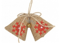 Jute bells hanging with a bell 10 cm