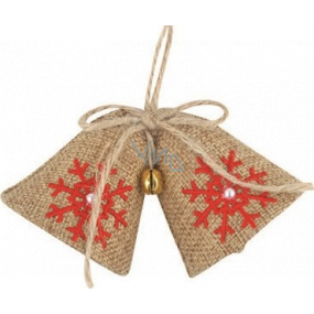Jute bells hanging with a bell 10 cm
