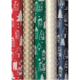 Zöwie Gift wrapping paper 70 x 150 cm Christmas Nordic Light gold with white snowflakes and stars