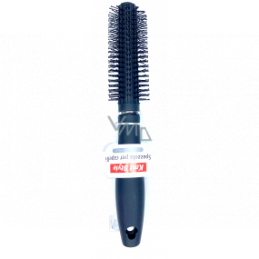 Hair comb round 23 x 4 cm black 40450