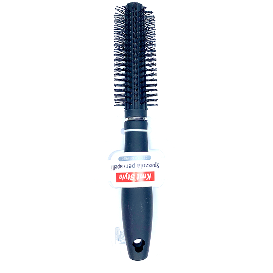 Hair comb round 23 x 4 cm black 40450