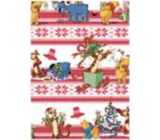 Ditipo Gift wrapping paper 70 x 200 cm Christmas Disney Winnie the Pooh white with red stripes