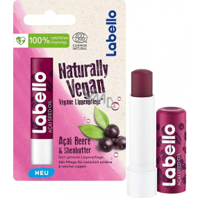 Labello Naturally Vegan Acai Berry & Shea Butter Lip Balm 4,8 g