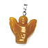 Carnelian Angel, angel wings pendant natural stone hand cut 25 x 21 x 5 mm, Teach us here and now