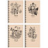 Ditipo Notebook Kraft 3in1 96 sheets A5 143 x 215 mm various types