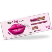 Keep it Lippy Trio Lip Set Pink matte lipstick 3,5 ml + lip pencil 0,2 g + shimmer lip gloss 1,9 ml, cosmetic set for women