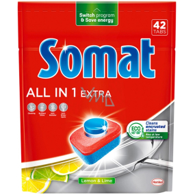 Somat All in 1 Lemon & Lime Dishwasher Tablets 42 pcs