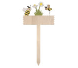 Bee wooden sign 16 x 40 cm