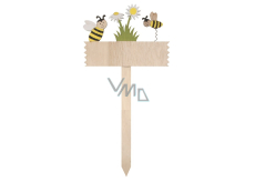 Bee wooden sign 16 x 40 cm