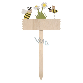 Bee wooden sign 16 x 40 cm