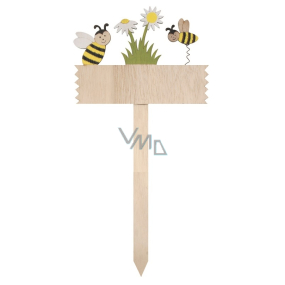 Bee wooden sign 16 x 40 cm