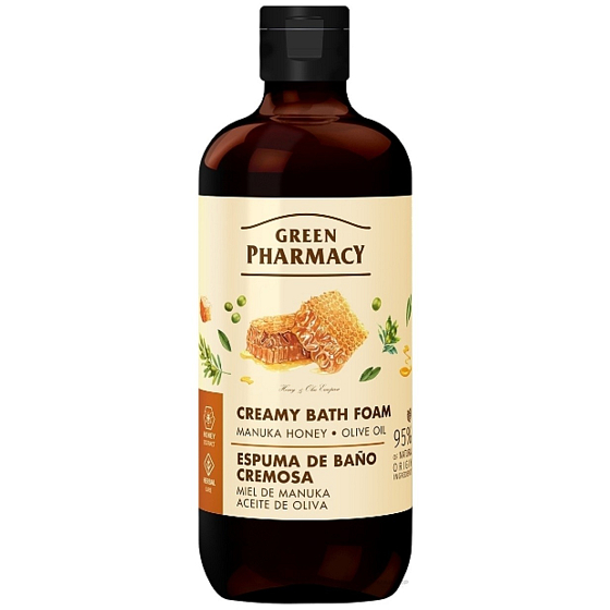 Green Pharmacy Manuka med a olivový olej krémová pěna do koupele 500 ml