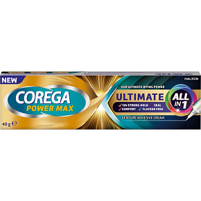 Corega Power Max Ultimate All in One Denture Adhesive Cream, 40 g