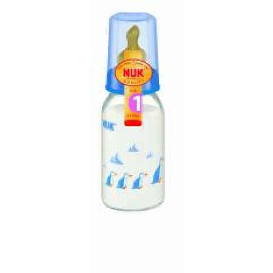 Nuk Bottle of nursing glass with color motives of 250 ml for milk