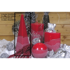 Lima Artic candle red pyramid 75 x 250 mm 1 piece