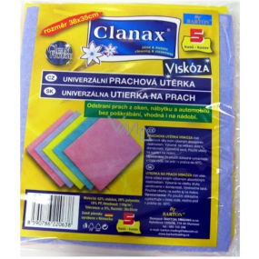 Clanax Universal cloth viscose non-woven 34x38 cm, 5 pieces