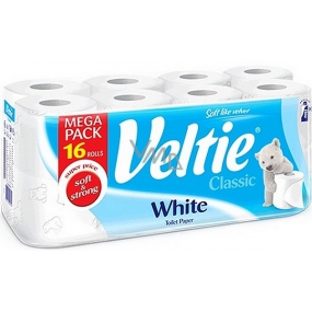 Veltie White toilet paper white 2 ply 180 pieces 16 rolls