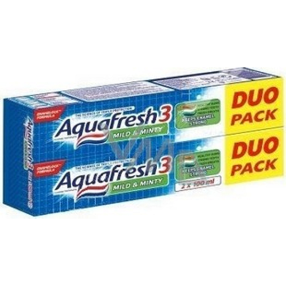 Aquafresh Mild & Minty Toothpaste 2 x 100 ml, duopack
