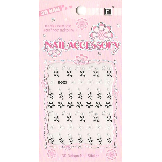 Nail Accessory 3D nail stickers 1 sheet 10100 BG21