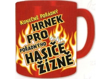 Nekupto Dárky s humorem Hrnek maxi Konečně pořádný hrnek pro hasiče žízně 0,8 l, FX 011