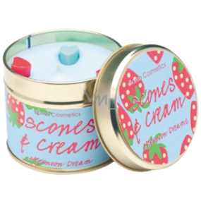 Bomb Cosmetics Cream muffin Scented natural, handmade candle in a tin can burns for up to 35 hours