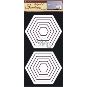 Wall stickers hexagons white 60 x 32 cm