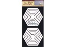 Wall stickers hexagons white 60 x 32 cm