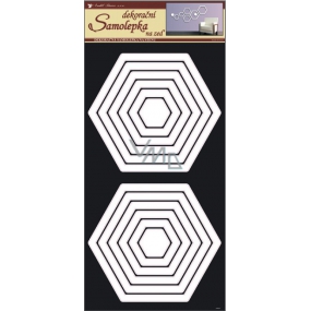 Wall stickers hexagons white 60 x 32 cm