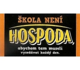 Nekupto Gifts with Humor Metal Sign School is not a Pub 23 x 12 cm