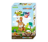 Jumping Clay Savana - Králík samoschnoucí modelovací hmota 51 g + papírová maketa + tvořítko 5+
