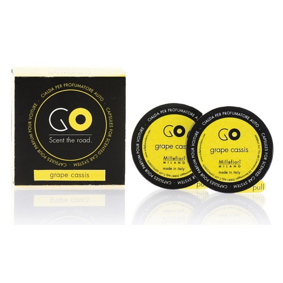 Millefiori Milano Go Grape Cassis - Grapes and black currants refill smells up to 2 months 2 pieces x 13 g