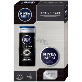 Nivea Men Active Care Active Care shower gel for men 250 ml + Men cream 75 ml, cosmetic set
