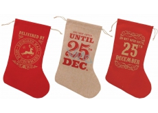 Christmas stocking for gifts, made of jute 1 piece