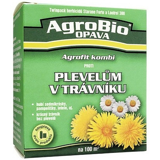 AgroBio Agrofit Kombi New against weeds in the lawn, for 100 m2 Starane Forte 6 ml + Lontrel 300 8 ml, set of two products