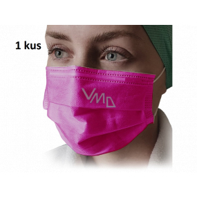 Veil 3 layers protective medical non-woven disposable, low breathing resistance 1 piece pink