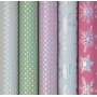 Zöwie Gift wrapping paper 70 x 150 cm Christmas Delicate and Dreamy gray with silver snowflakes