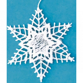 Crochet star white 8 cm