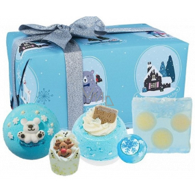 Bomb Cosmetics Shake Up Christmas sparkling ballistic bath ball 2 x 160 g + glycerin soap 100 g + butter ball 30 g + bath block 50 g, cosmetic set