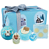 Bomb Cosmetics Shake Up Christmas sparkling ballistic bath ball 2 x 160 g + glycerin soap 100 g + butter ball 30 g + bath block 50 g, cosmetic set