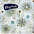 Big Soft Paper napkins 2 ply 33 x 33 cm 20 pieces Christmas Light blue with snowflakes