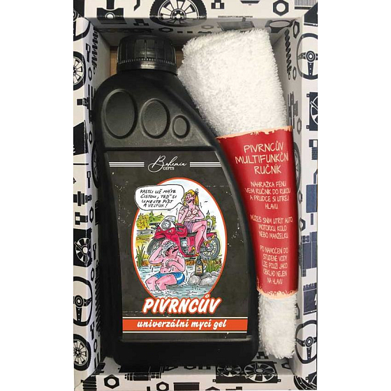 Bohemia Gifts Pivrnec universal washing gel XXL 1000 ml + towel 30 x 50 cm, cosmetic set