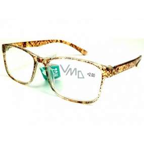 Berkeley Reading glasses +1.5 plastic transparent brown dots 1 piece MC2181