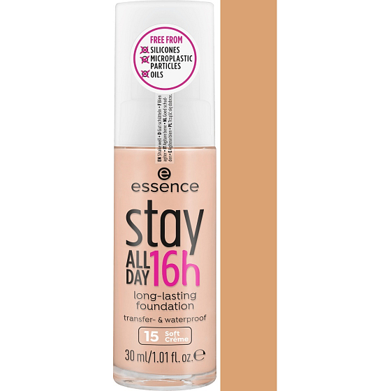 Essence Stay All Day 16h Long-lasting Foundation Makeup 15 Soft Creme 30 ml